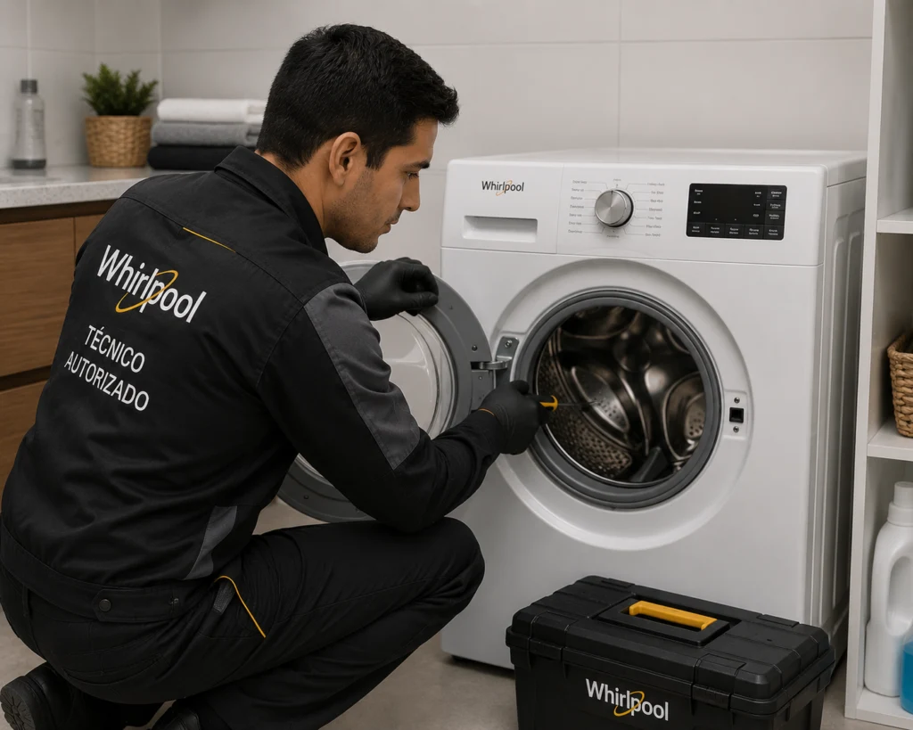 Técnico Whirlpool atendiendo lavadoras Whirlpool en Bucaramanga